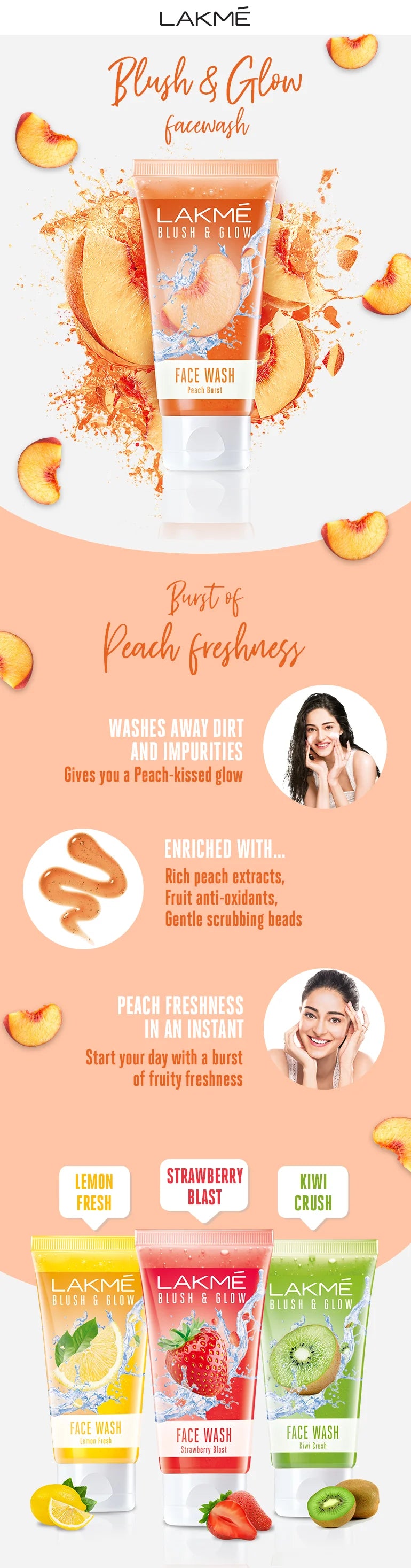 Peach face discount wash