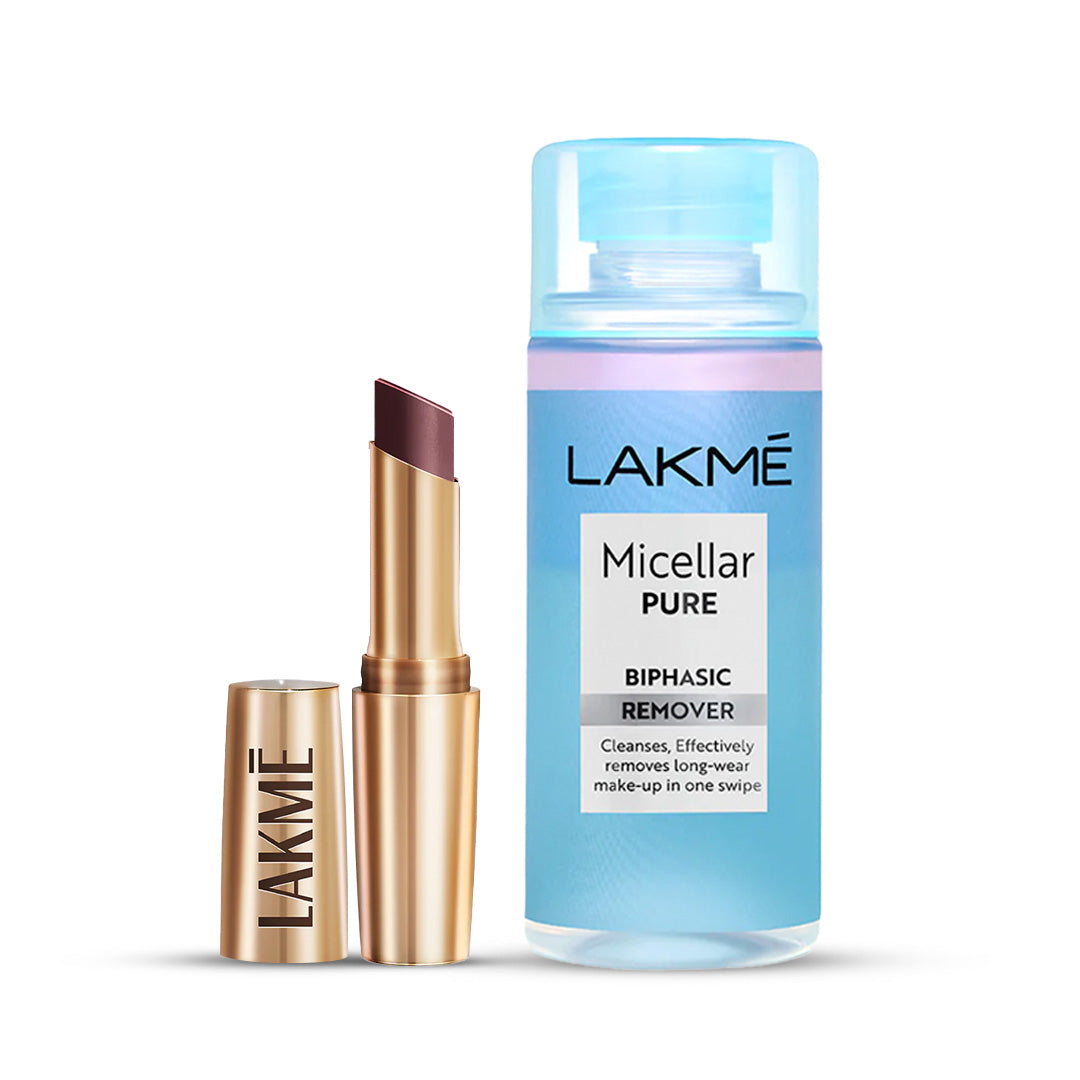Lakmē 9to5 Powerplay Priming Matte Lipstick With Micellar Makeup Remover