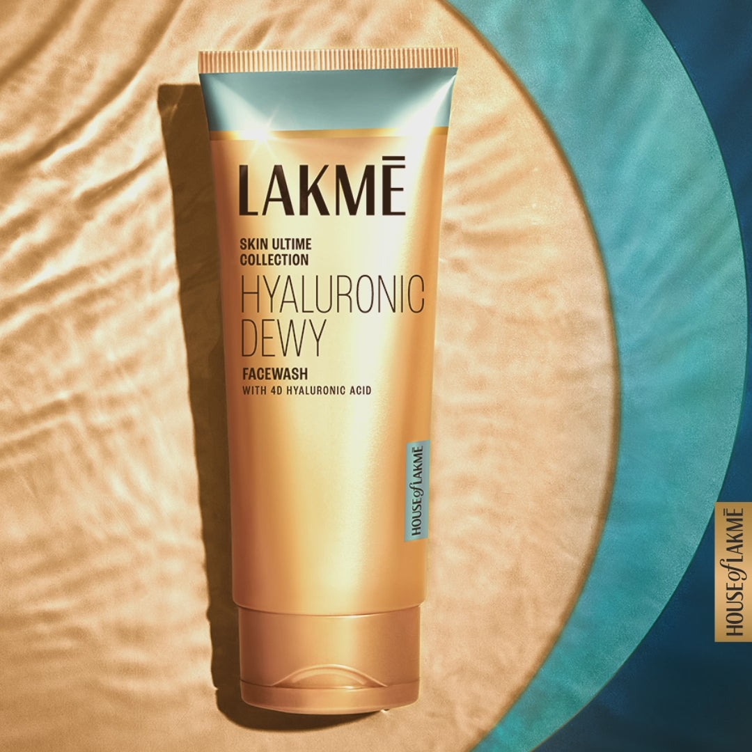 Lakmé Hyaluronic Dewy Facewash with 4D Hyaluronic Acid for Deep Hydration & Glowing Skin, 100gm