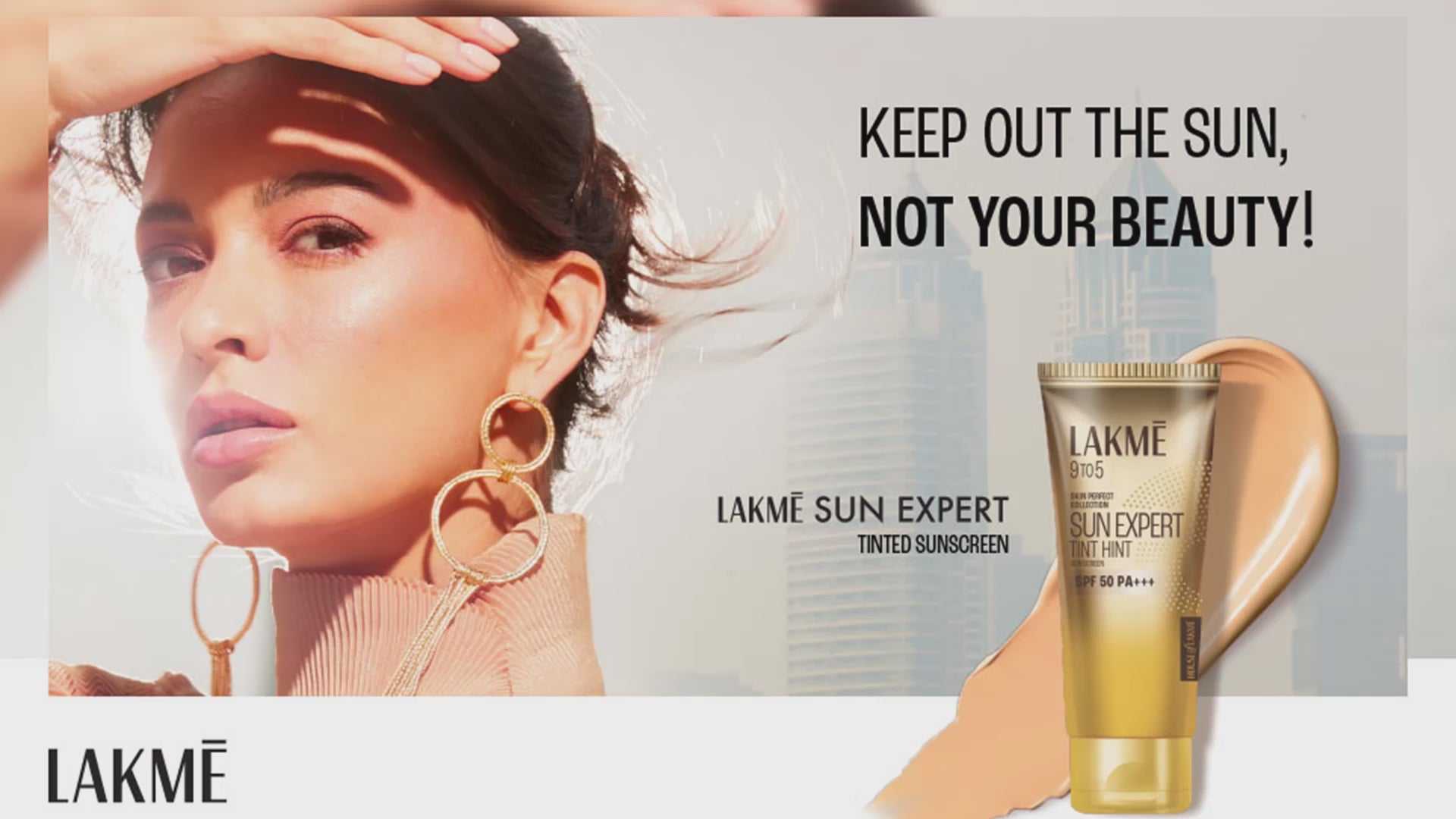 Lakmē Sun Expert Tinted Sunscreen SPF 50 PA +++ Broad spectrum  UVA/B protection Blue light protection No White Cast for all dry, oily, normal skin Matte Finish 50ml