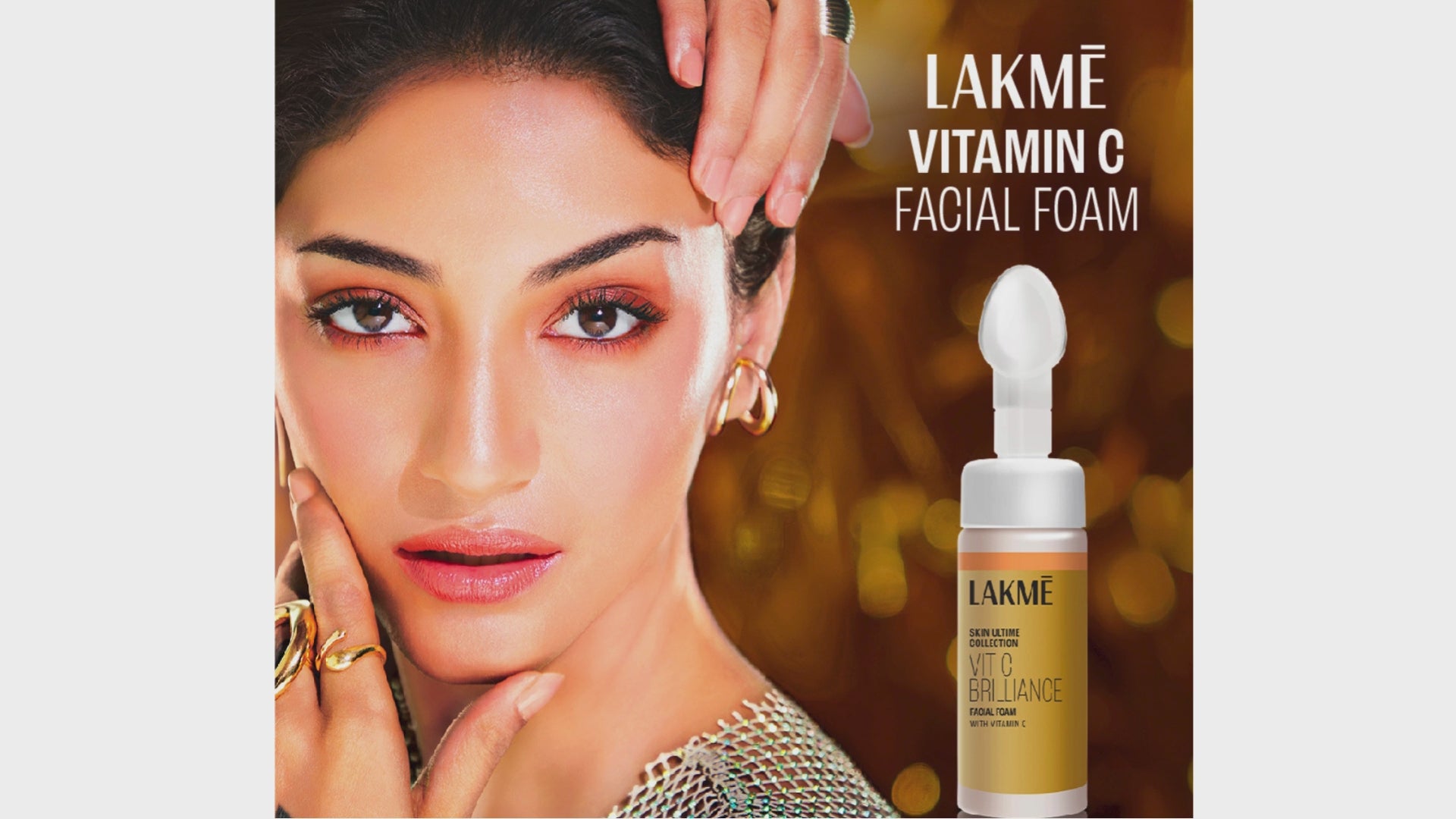 Lakmē Vitamin C Brilliance Facial Foam Vitamin C Foaming Facewash for brighter skin 150ML