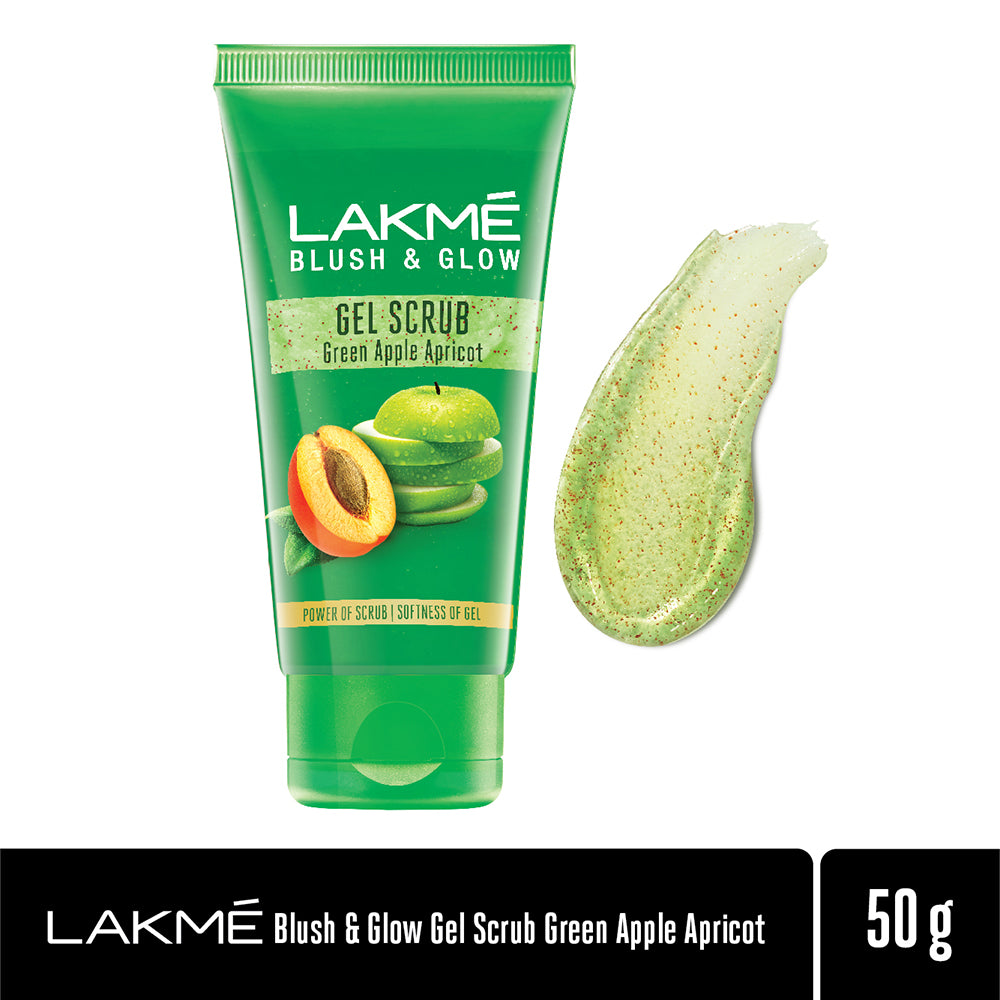 Lakmē Blush & Glow Green Apple Apricot Gentle Deep Clean Gel Scrub, 50g