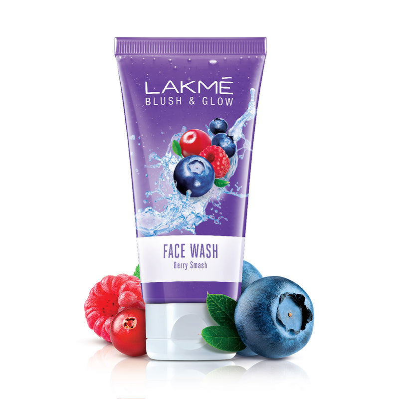 Lakmē Blush & Glow Berry Smash Gel Face Wash with Berries Extracts 50 g