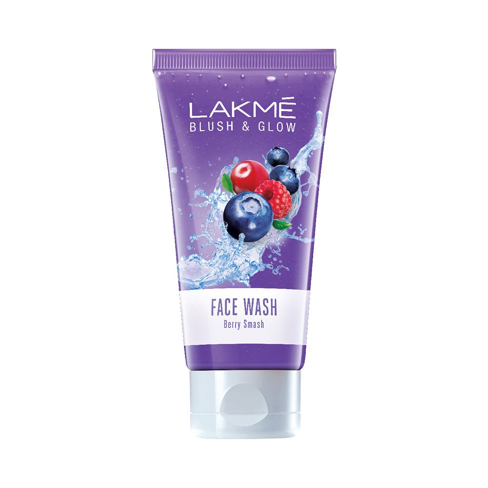 Lakme Blush & Glow Berry Smash Gel Face Wash with Berries Extracts 100 g