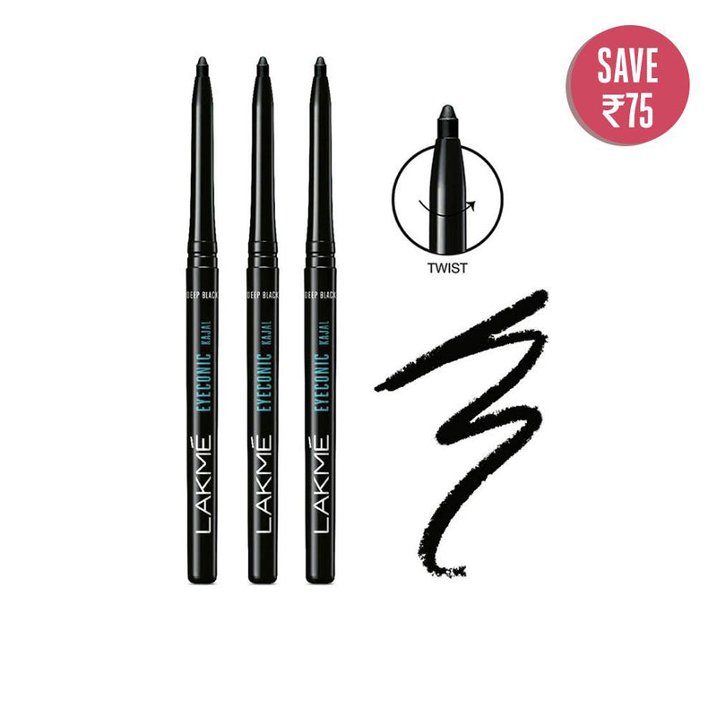 Lakmē Eyeconic Kajal Pack of 3