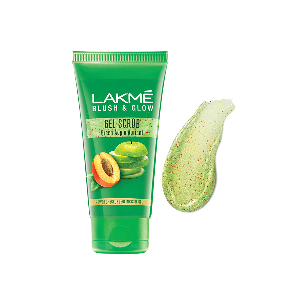 Lakmē Blush & Glow Green Apple Apricot Gentle Deep Clean Gel Scrub, 100g