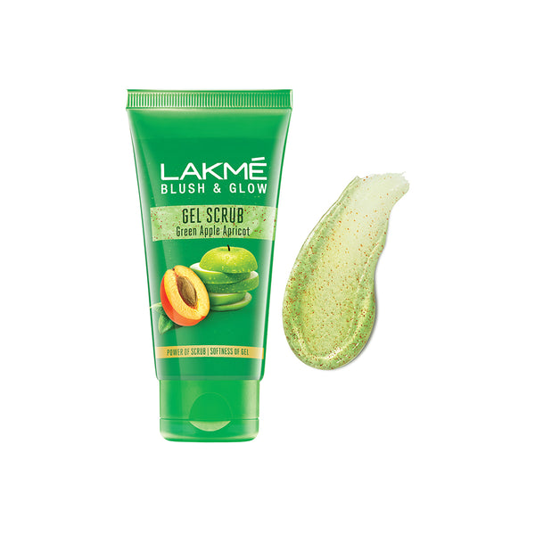 Lakmé Blush & Glow Green Apple Apricot Gentle Deep Clean Gel Scrub, 100g