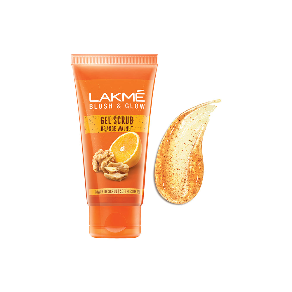 Lakmé Blush & Glow Orange Walnut Gentle Deep Clean Gel Scrub, 100g