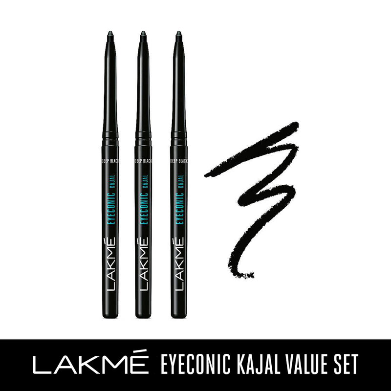 Lakmé Eyeconic Kajal Pack of 3